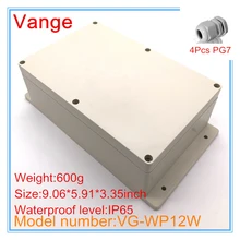 Рекламные Пакеты литья сделать IP65 водонепроницаемый корпус из АБС-пластика с 4 шт. PG7 водонепроницаемый разъем 230*150*85 мм