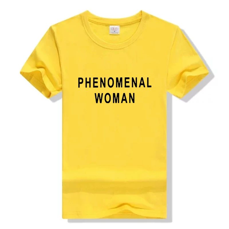 PHENOMENAL WOMAN Letter Print T-Shirt Women Funny Graphic tshirt Casual tee top Female tshirt Gray black drop ship free shipping PHENOMENAL WOMAN Letter Print T-Shirt Women Funny Graphic tshirt Casual tee top Female tshirt Gray black drop ship free shipping