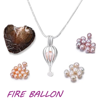 

Fire ballon cage pendant Silver Plated snake chain charming Necklace Best beautiful birthday Gifts Women Girl Children PO134