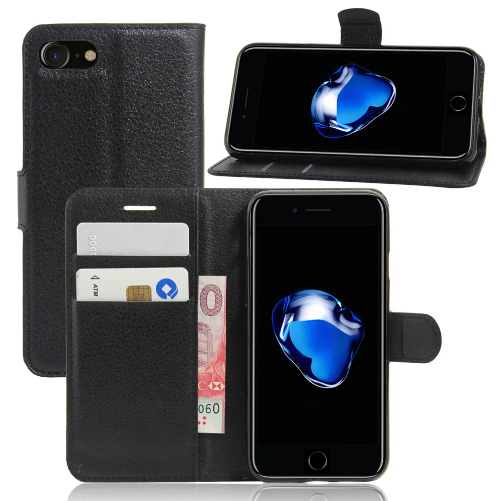 Konsmart искусственная кожа чехол на айфон 6 S 7 8 плюс 5 5S SE случае Бумажник флип PU для X