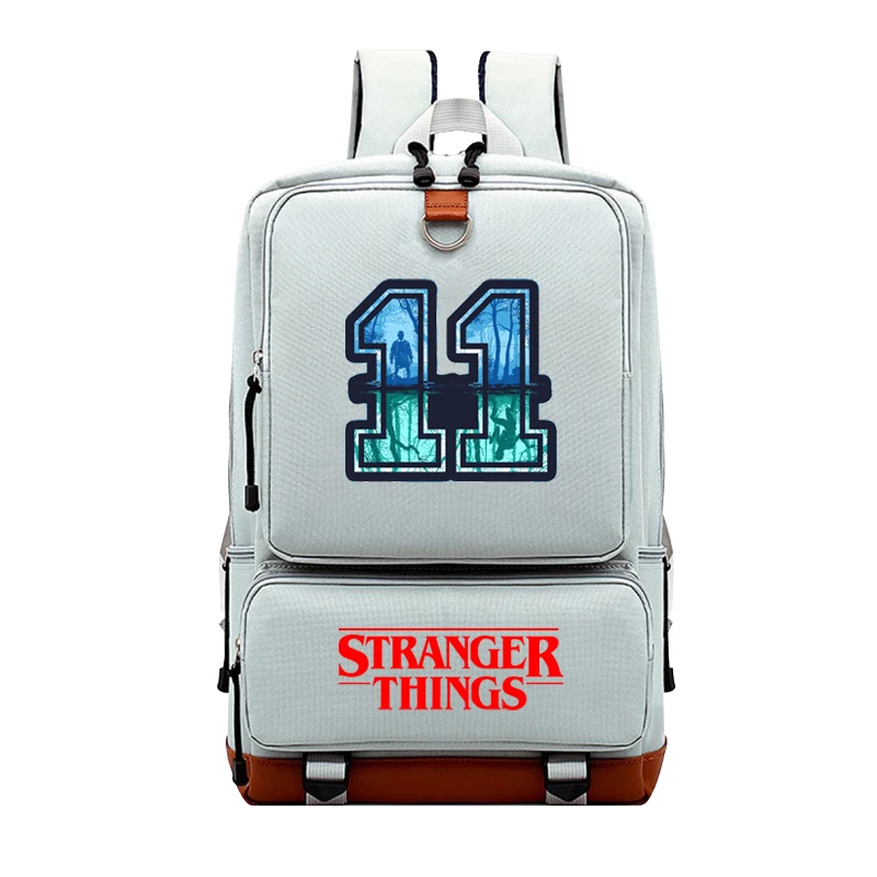 

Pink Leather Backpack Men School Mochila Masculina Tassen Sac Stranger Things 3 6xl Travel Bag Bookbag Backbag Notebook Rucksack