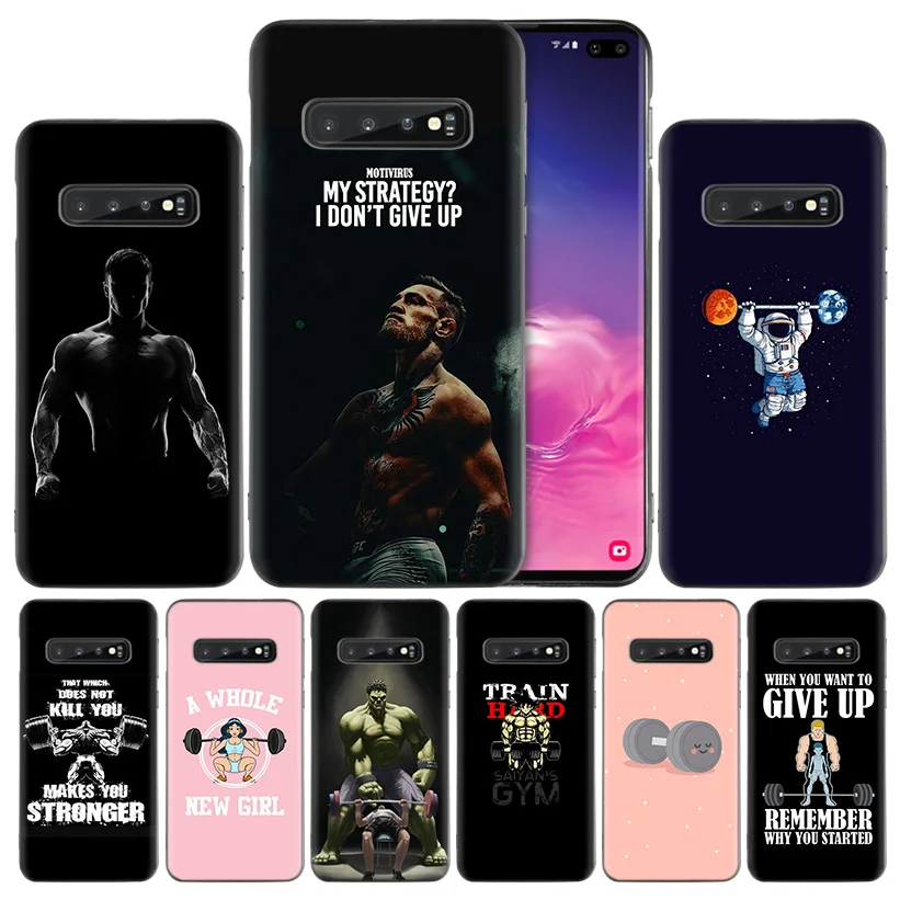 

Bodybuilding Gym FitneSilicone Case Cover for Samsung Galaxy A50 A80 A70 A60 A40 A30 A20 A20e A10 A9 A8 A7 A6 Plus 2018 Note 8 9