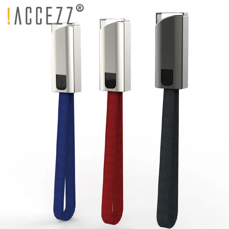 ACCEZZ USB зарядное устройство кабель 2.4A Быстрая зарядка для iPhone X XR XS Max 6 6S 7 8 Plus 5 5S iPad портативный брелок для передачи данных короткие кабели