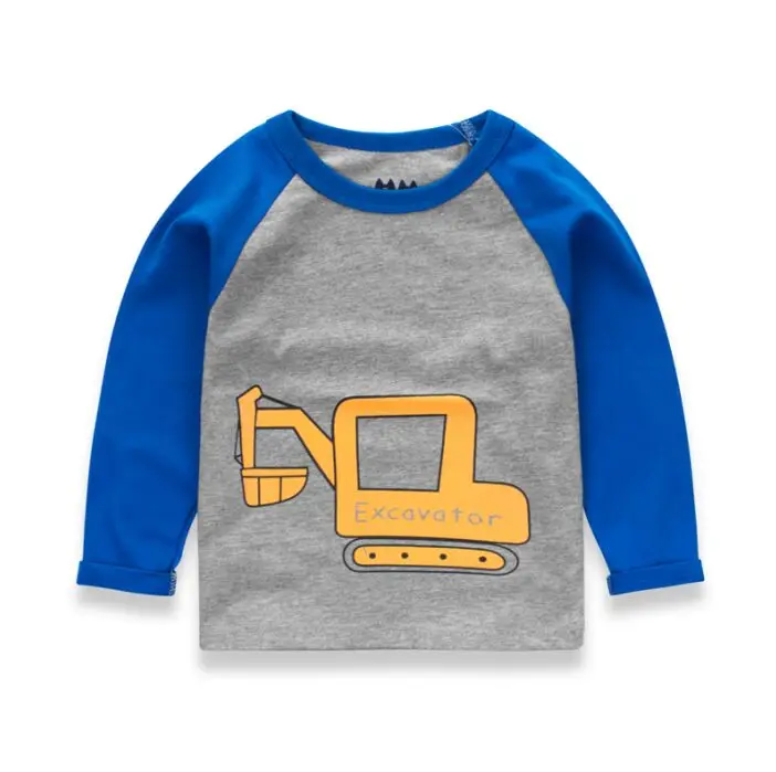 Топы для маленьких мальчиков, детские футболки г., весенне-Осенние футболки детская одежда свитер для мальчиков футболка в полоску верхняя одежда для детей от 2 до 8 лет - Цвет: T-Shirts 6