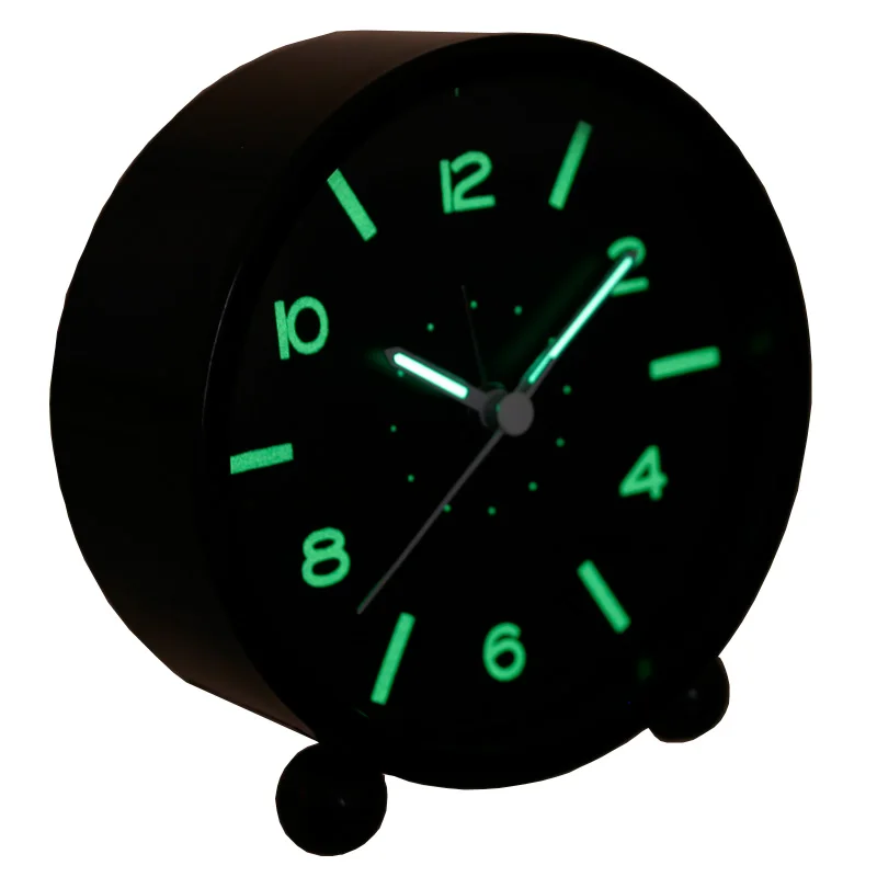 luminous small alarm clock quieten child bedside clock neon fashion