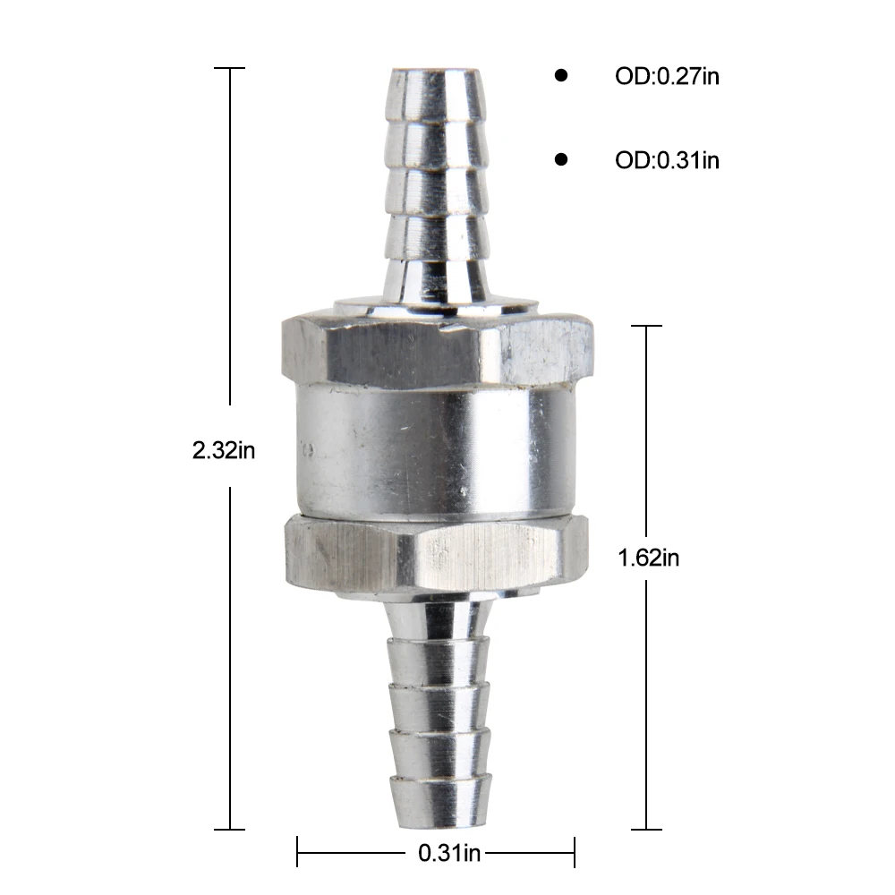 CARBOLE 8 мм 5/1" топливо невозвратный односторонний обратный клапан бензин дизельное топливо вода алюминий
