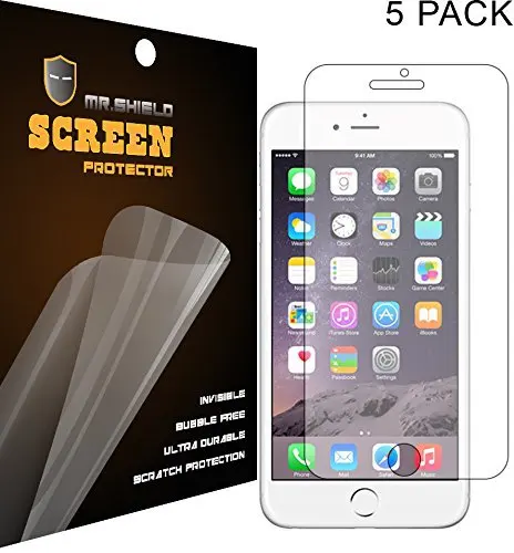 Mr Shield - [5-Pack] Premium Clear Screen Protector for Apple iPhone 6 Plus with Lifetime Replacement Warranty | Мобильные телефоны