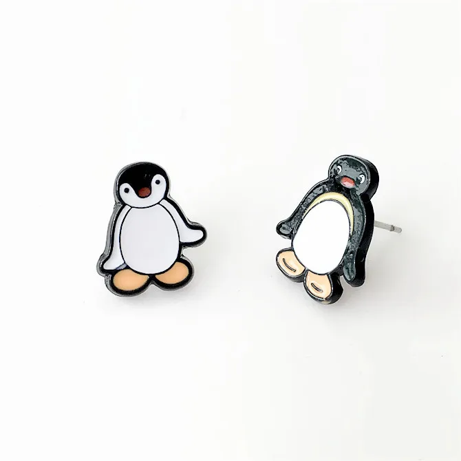 IVYYE PINGU Penguin модная аниме Сережка с героями мультфильмов милые серьги-гвоздики с животными для женщин девочек детские ювелирные изделия Рождественские новые подарки