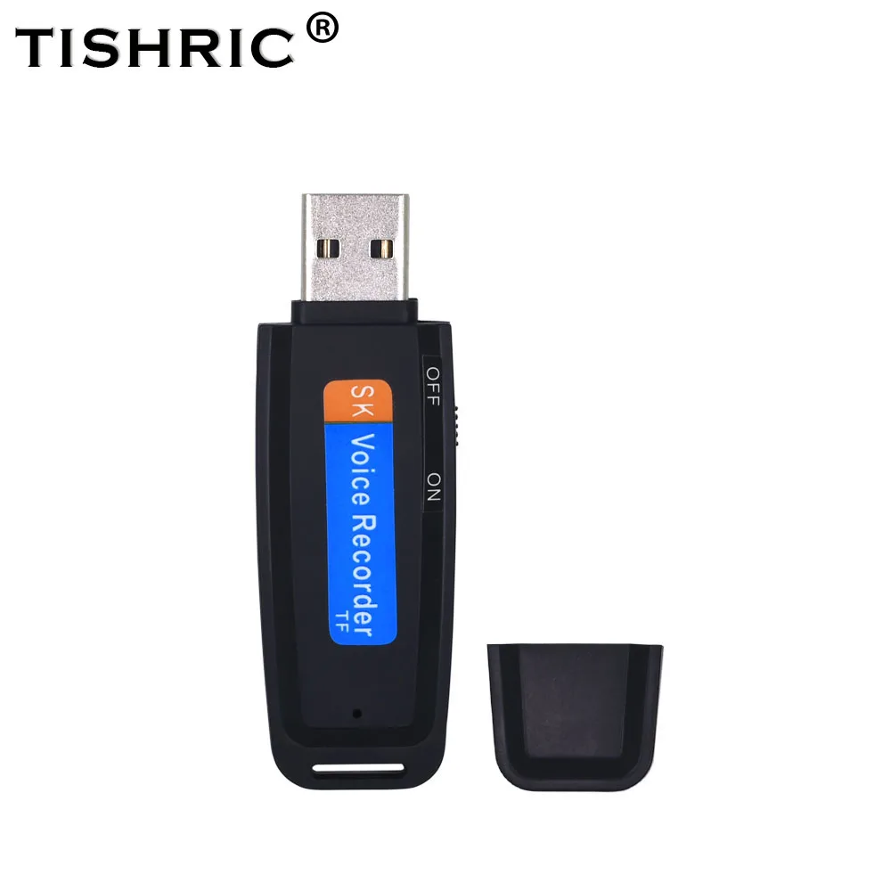 TISHRIC перезаряжаемый Мини Профессиональный Usb диктофон флеш-накопитель Диктофон поддержка 1-32 ГБ Micro SD TF карта