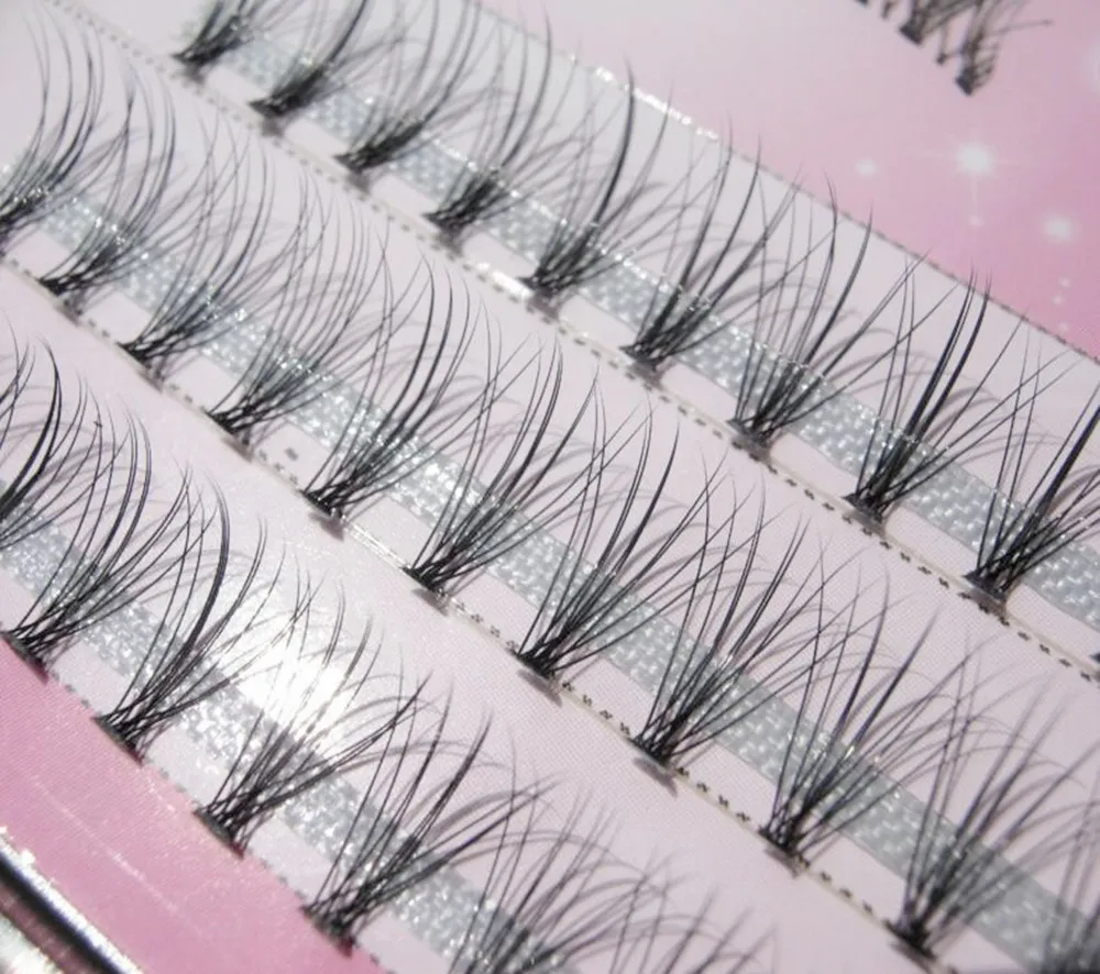 

8/10/12mm 60 Bundle/Set False EyeLashes Extension Kits Individual Cluster Natural Long Grafted Fake Eyelashes Beauty Makeup Tool