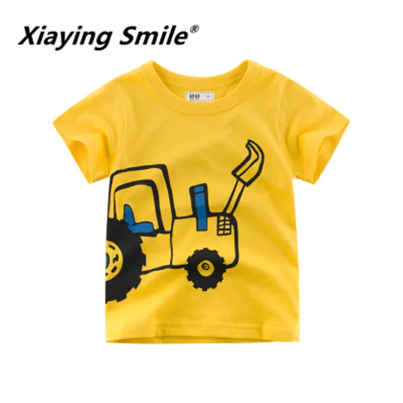 Xiaying Smile/детская одежда летняя Новинка года футболка с короткими рукавами для малышей свитер с короткими рукавами для мальчиков детская одежда