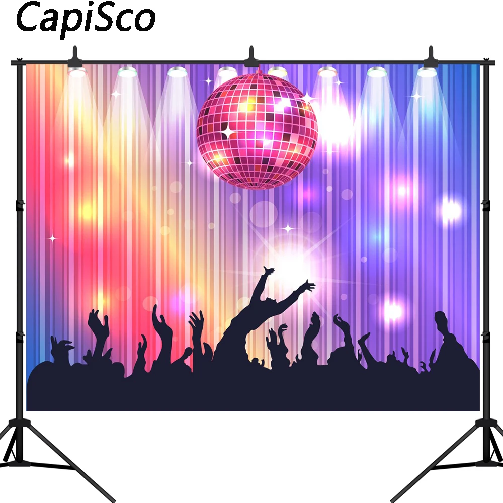 Backgrounds Banner Backdrop Banner Vinyl Backdrop Masquerade Disco Party Decora Backdrop Vinyl Benner Cloth Party Backgrounds for Photographic Studio Adult Portrait Video