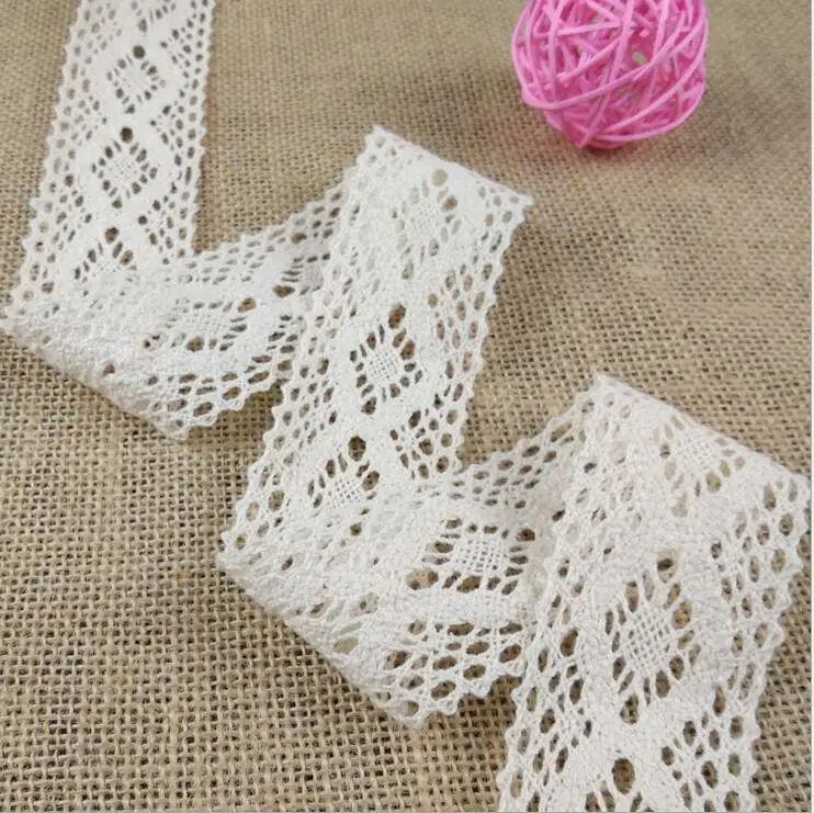 50 Yard Cotton Lace Ribbon DIY Sewing Accessories Lace Ribbons Trim