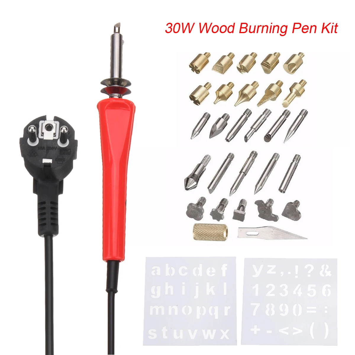 Buy 31Pcs Wood Burning Pen Engraver Set 30W Electric