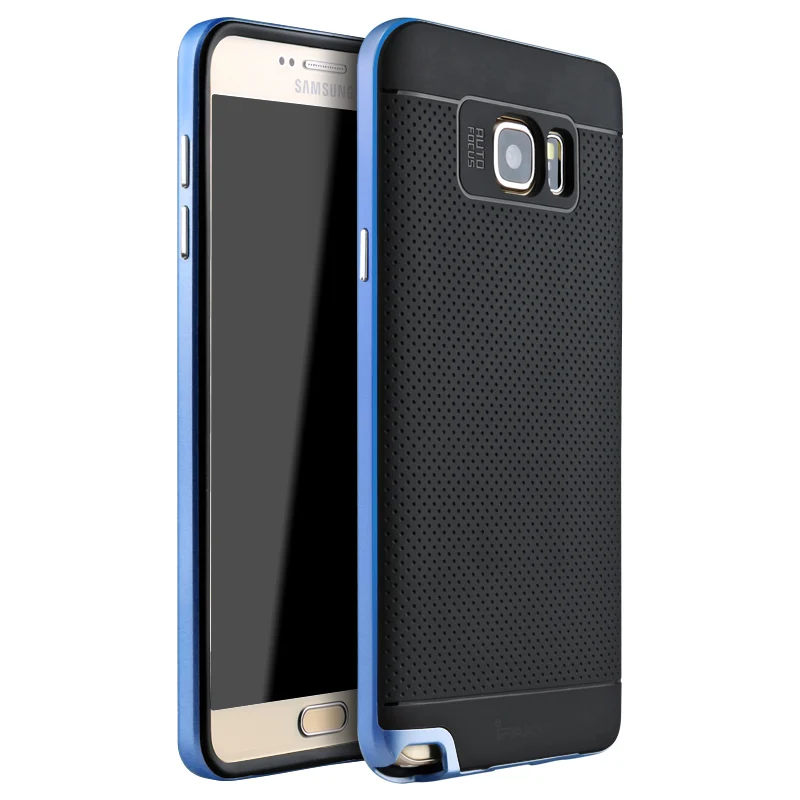 IPaky брендовый качественный двухслойный чехол для samsung Galaxy Note 5, роскошный силиконовый защитный чехол-накладка для samsung Note5 - Цвет: Blue