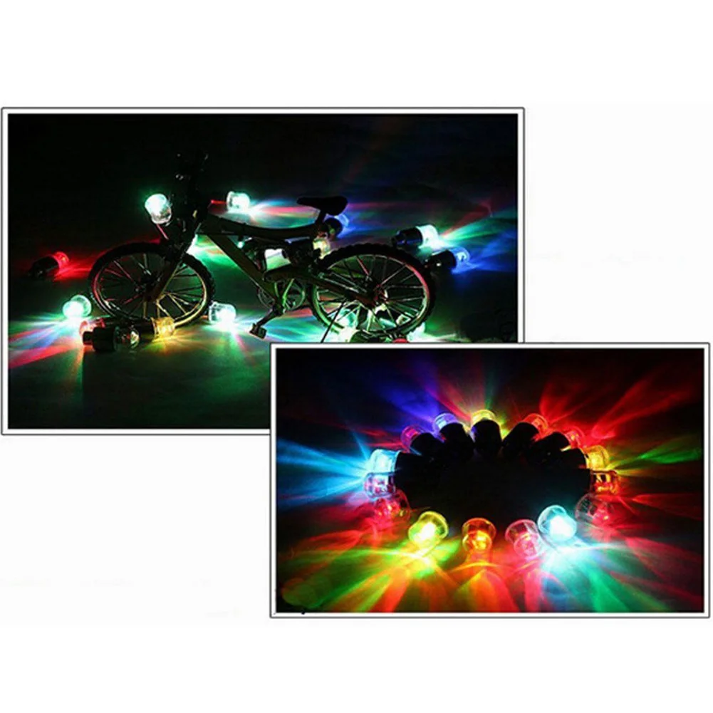 СВЕТОДИОДНЫЙ Автомобильный велосипед колесо шина клапан пылезащитный колпачок спиц вспышка светильник s неоновый светильник s цветная шина колпачок колеса светильник - Цвет: colorful
