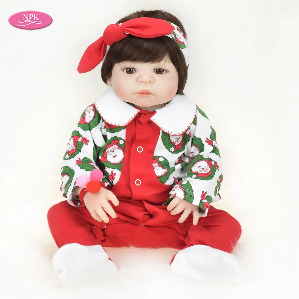 Reborn Toddler Baby Doll 57CM Lifelike Princess Girl Realistic Full Silicone Bath Toy Bebe Reborn Menina Christmas Gift for Kids