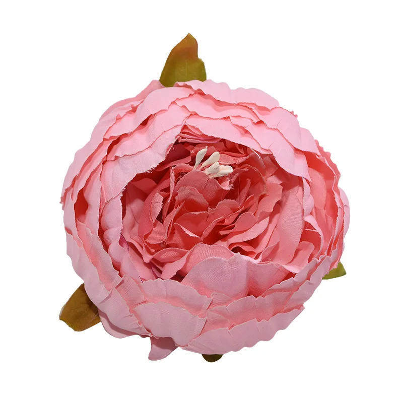 1pc 8cm Big Artificial Peony Flower Heads DIY Silk Flower Head for Wedding Home Party Decoration Flowers Fake Flower - Цвет: FH03