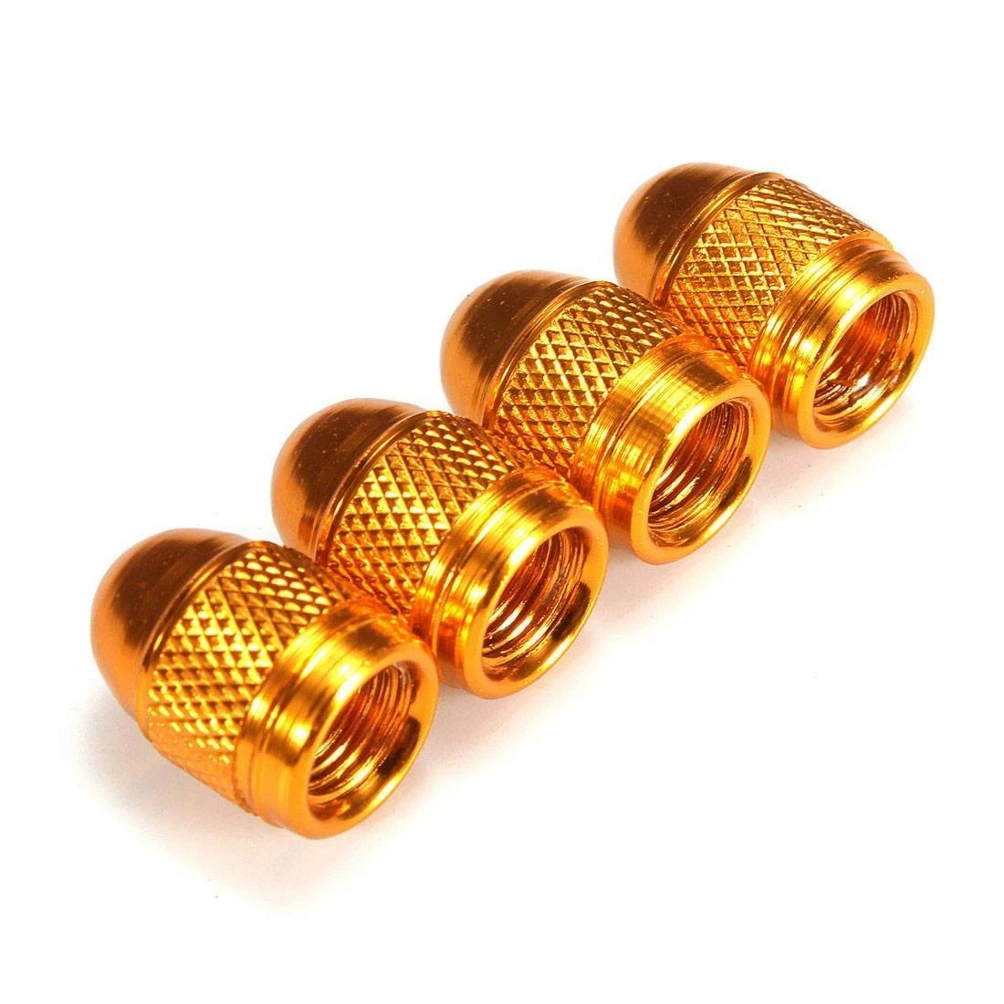 

4x Aluminum Valve Cover Bullet Valve Cover Tire Valve Cover Yellow