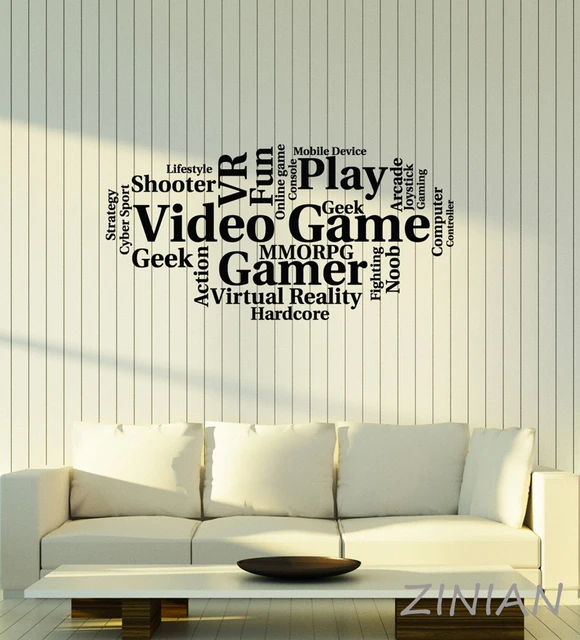 1pc Pvc Self-Adhesive Removable Wall Stickers For Room/Gaming Theme Living  Room/Bedroom/Computer Desk Wall Decoration With Video Game Controller  Design