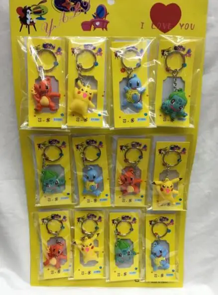 

Free Shipping New 12 pcs Cartoon Japanese Anime 3D Silicagel Keychain Pendant Figure Model Key Chain For Best Gifts
