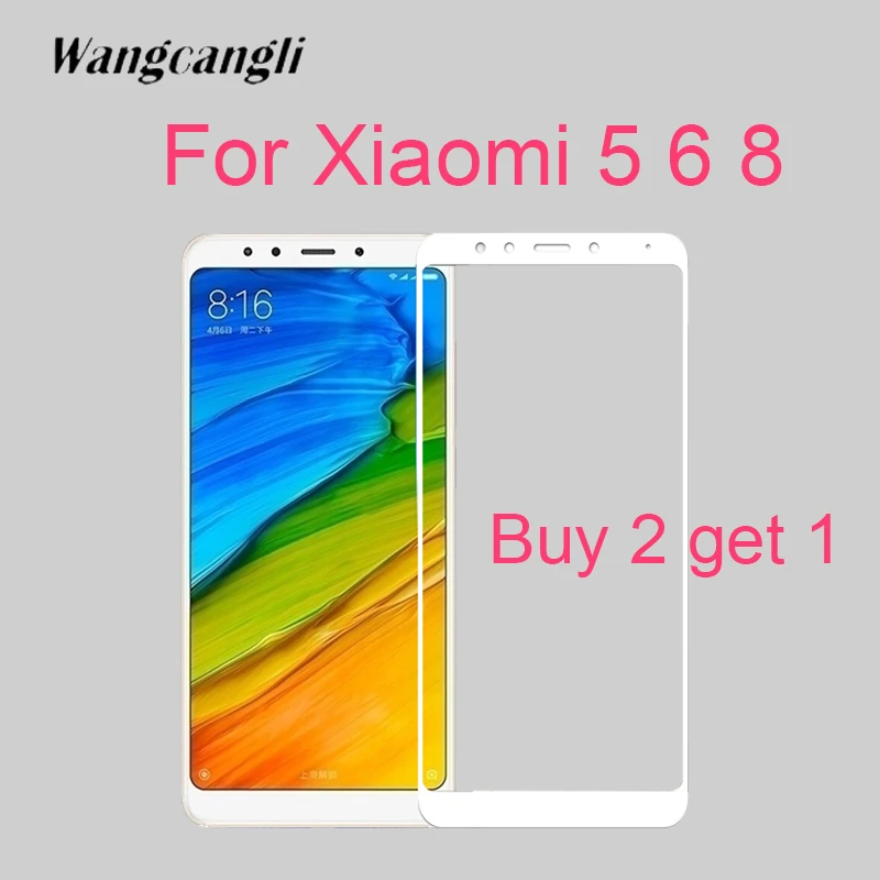 Купите 2 получите 1 9H HD для xiaomi 5 5S 5Plus 6 стекло с полным покрытием закаленное 8