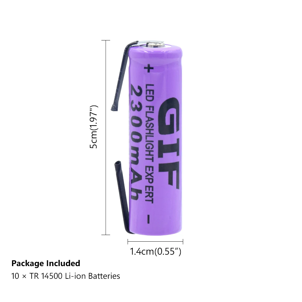 14500 литиевая батарея 3 7 V 2300mAh перезаряжаемые электронные сигареты батареи + DIY