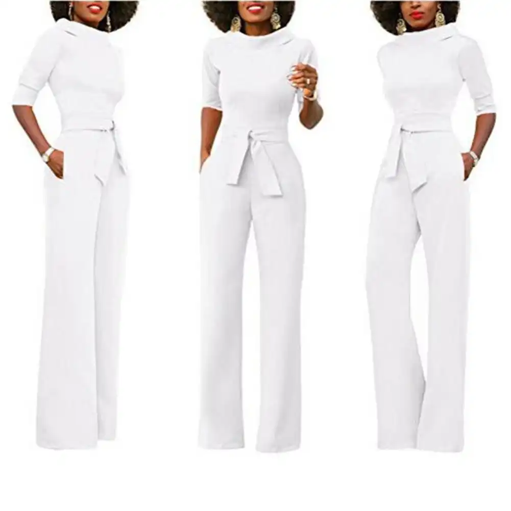 white pantsuit romper