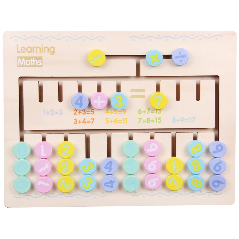 Brinquedos do Bebê Auxiliares de Ensino Educativos de Madeira para Crianças Montessori Cedo Aprender Cálculo Matemática Brinquedo Labirinto Digital Brinquedos 10 Brinquedos mat.