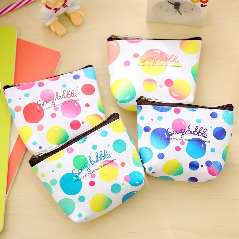 Desk Set Pu Purses Small Cute Card Holder Key Bag Money Colors