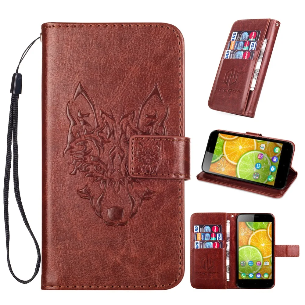 

GUCOON Embossed Skull Wolf Case for BQ BQS-5030 Fresh 5030 5.0inch Vintage Protective Phone Shell Fashion Cool Cover Bag