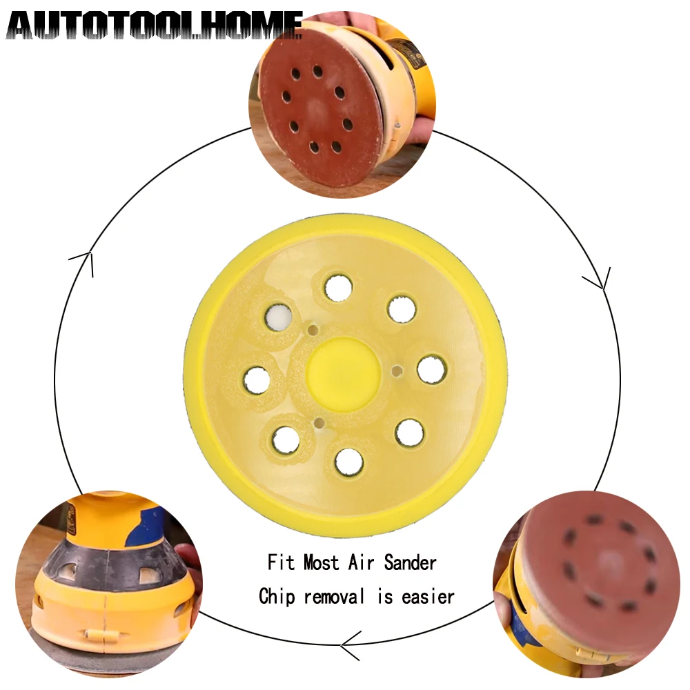 5" 125мм Подошва для угловой шлифовальной машины подходит для шлифовки зачистки полировки совместим с Air Sander и другими