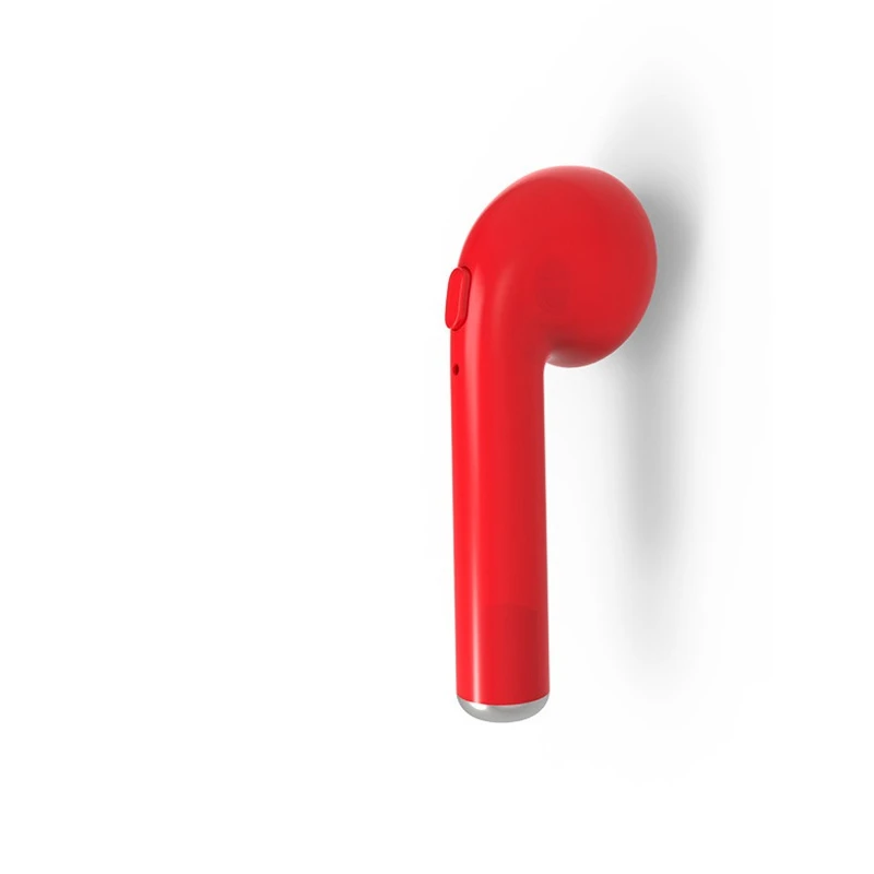 I7 i7s TWS Беспроводные Bluetooth 5,0 наушники-вкладыши наушники гарнитура с микрофоном для телефона iPhone Xiaomi samsung huawei LG - Цвет: right ear red