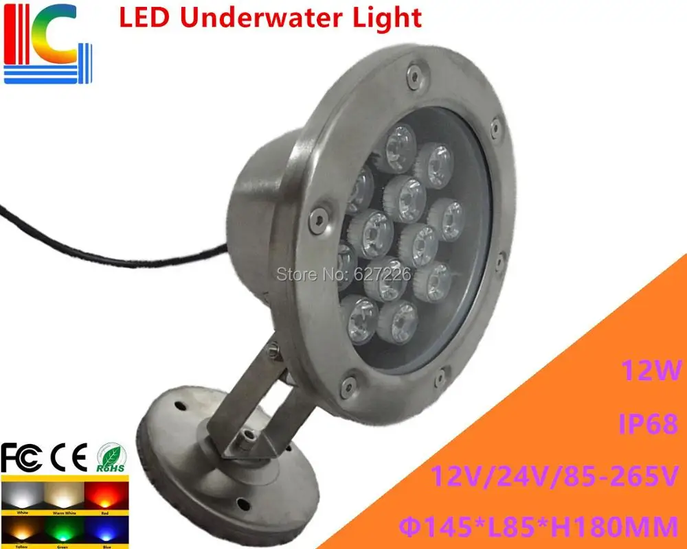 Conduziu a Luz Holofote à Prova Água ao ar Subaquática 220 Rotary Ip68 Underwater d' Livre Holofotes Lâmpada Lagoa 2 Pçs - Lote 12 w 110 v 6 Cheap Luzes subaquáticas