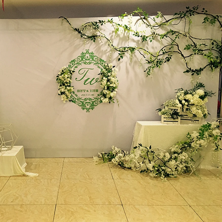 200cm Long Artificial Silk Wisteria Flower Vine for Wedding Arch Decoration Fake Flower Ivy Home Rattan DIY Wall Backdrop Decor 200cm Long Artificial Silk Wisteria Flower Vine for Wedding Arch Decoration Fake Flower Ivy Home Rattan DIY Wall Backdrop Decor