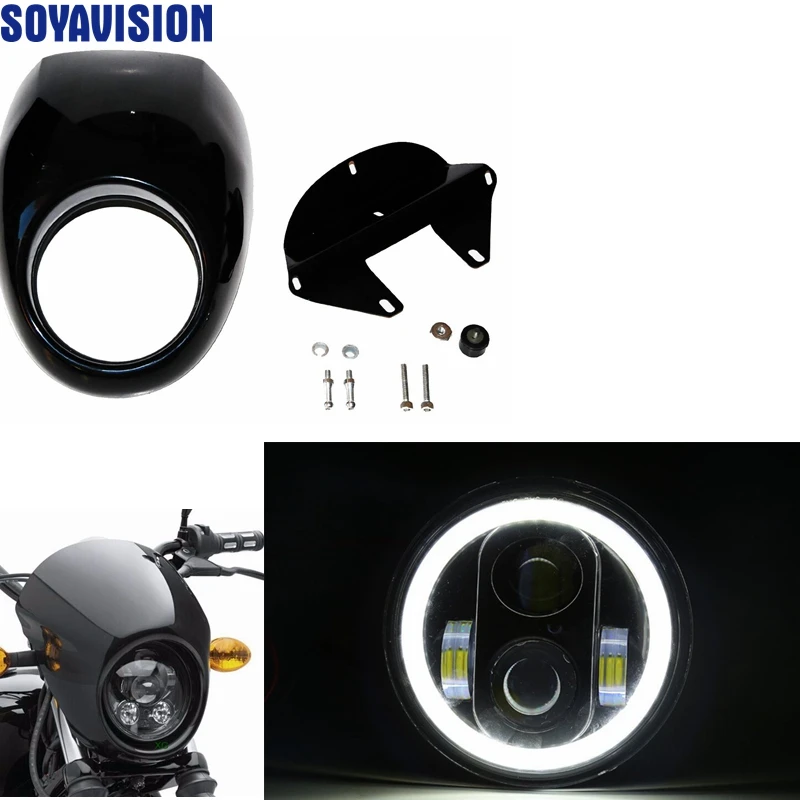 Scheinwerfer Verkleidung Lampenmaske Für 5 3//4/" Scheinwerfer Harley Davidson