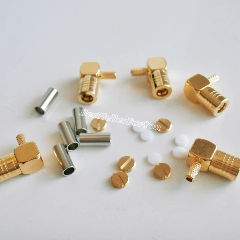 10PCs SMB female jack 90 Degree crimp RG174 RG316 LMR100 right angle Sirius Connector | Обустройство дома