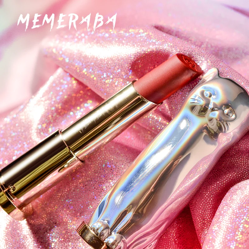 

6Color Velvet Nutritious Lip Stick Cats Shape Lip Gloss Liquid Long Lasting Lipstick Matte Vitamin E Nourish Lipgloss Cosmetic