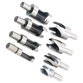 

10mm Shank 8pcs 5/8" 1/2" 3/8" 1/4" Carbon Steel Wood Plug Hole Cutter Drill Bit Set 6/10/13/16 mm