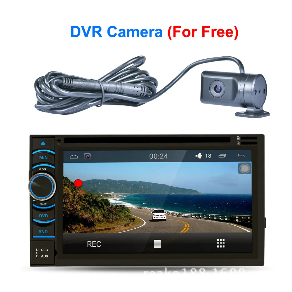 Cheap 2 Din Touch Car Multimedia DVD Player automagnitol Android 6.0 Car Radio Stereo GPS Navigation Bluetooth USB Audio Autoradio 0