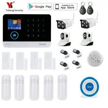 Yobang Wi-fi De Segurança Sem Fio 433 mhz Android IOS APP Controle Remoto RFID wi-fi De Segurança Assaltante Sistema de alarme Com Sirene Sem Fio