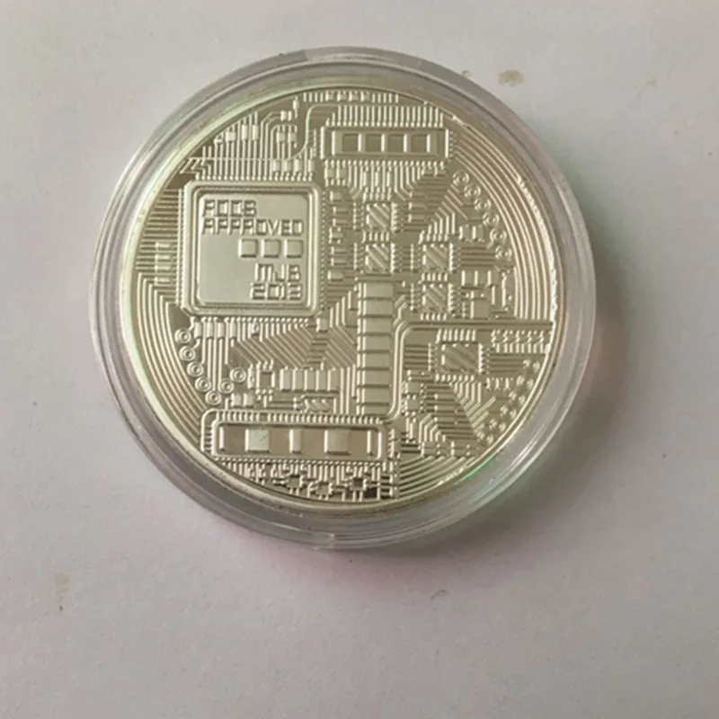 1 шт. классический BTC Биткоин 24 к настоящий позолоченный серебряный бронзовый значок 40 мм интернет-тема сувенир коллекционное украшение монета