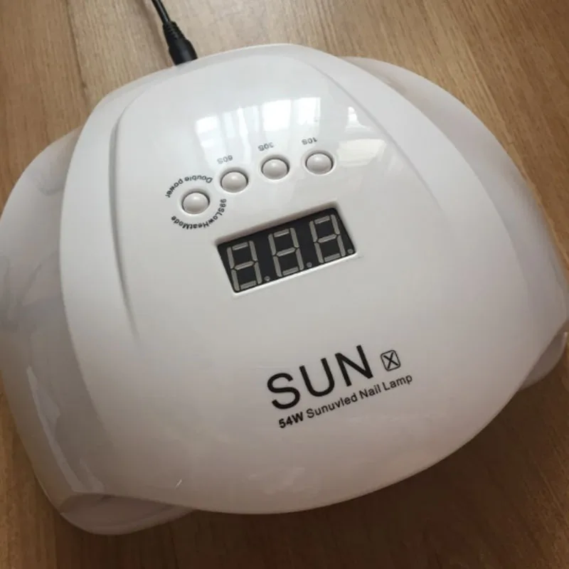 SUNX 54W LED Nail Dryers Auto Sensing Machine Cure UV Gel LCD Time