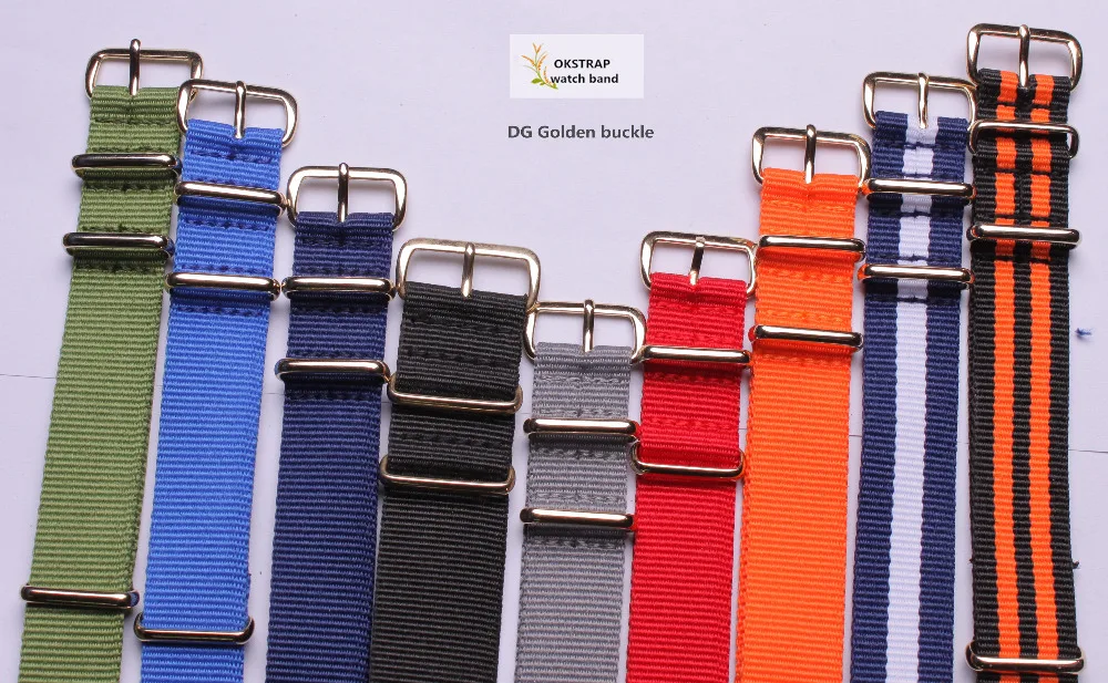 18mm 20mm 22mm 24mm 12 Color available Nylon Watch band Watch Strap