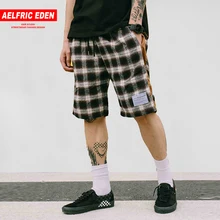 Aelfric Eden летние клетчатые Цветные Лоскутные шорты для мужчин хип-хоп Уличная одежда до колен Новое поступление повседневные шорты спортивные штаны