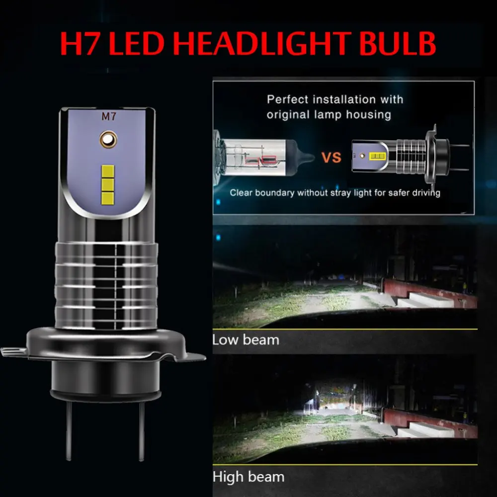 TXVSO8 Bombilla H7 светодиодный Canbus автомобильные фары лампы CSP чип 20000Lm 6000K H11 светодиодные лампы для противотуманных фар 50 Вт автоматическая ампульная лампа