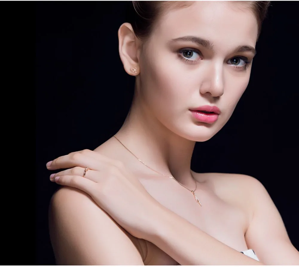 silver diamond earrings CAE00541SA-3 (5)