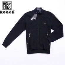 REACH Trend White Fashion Jacket Men Veste Homme Bomber Fit Argyle Zipper Varsity Hoodies Casual sweatshirt For Fall