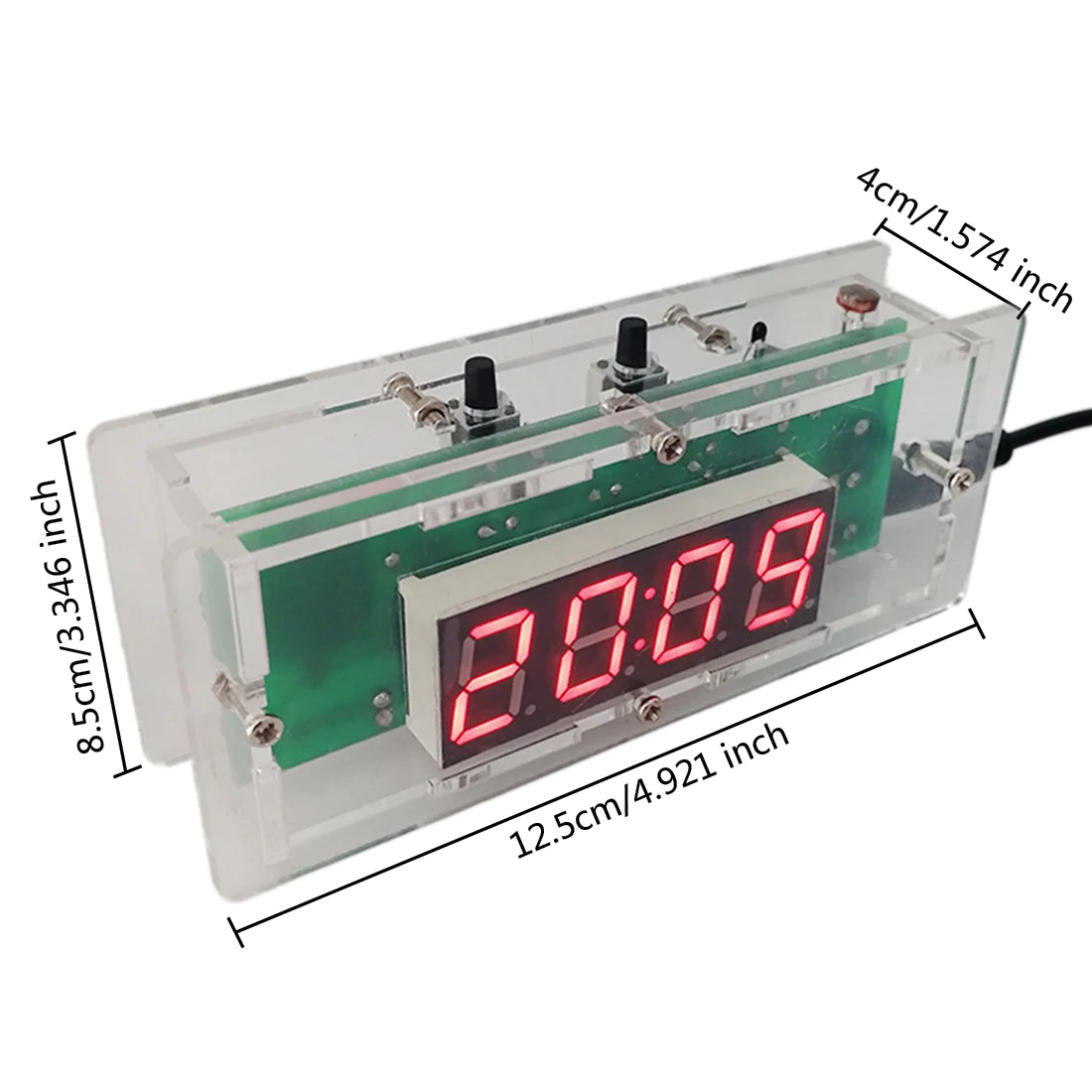 Stylish Digital Clock DIY Kit Compact 4 digit DIY LED Clock Accessories