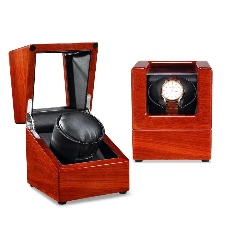 

AU/EU/US/UK Plug Mini Motor Shaker Watch Winder Black Watches Motor Rotator Holder Display Box Case Luxury